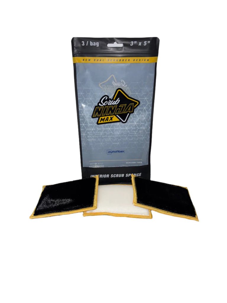 Scrub Ninja Max - Interior Scrubbing Sponge (5 in. x 3 in.) - 3 pack Black/White - Detailing World NJ