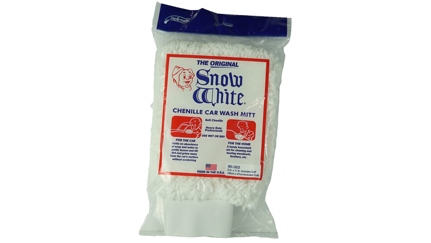 SM Arnold Snow White Chenille Car Wash Mitt